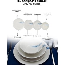 Farika Porselen Toros 24 Parça 6 Kişilik Porselen Yemek Takımı