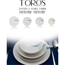 Farika Porselen Toros 24 Parça 6 Kişilik Porselen Yemek Takımı