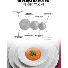 Farika Porselen Bahar 18 Parça 6 Kişilik Porselen Yemek Takımı