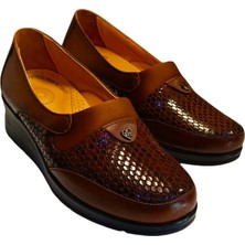 Dr. Zen Dr Zen 280 Kadın  Deri Dolgu Taban Comfort Ayakkabı Taba