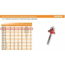 Netmak Elmas Uçlu Rulmanlı Radüs El Freze Bıçağı 17X10X52 430-R2 14 mm
