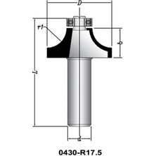 Netmak Elmas Uçlu Rulmanlı Radüs El Freze Bıçağı 29X13X55 430-R8 12 mm