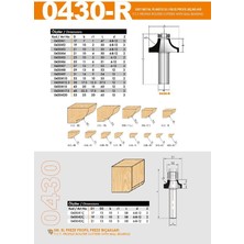 Netmak Elmas Uçlu Rulmanlı Radüs El Freze Bıçağı 29X13X55 430-R8 12 mm