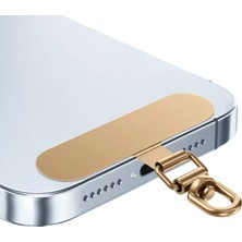 Microcase 360 Döner Başlıklı Telefon İp Askılıklar İçin Paslanmaz Çelik Tutacak Bağlantı Parçası-AL4926