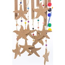 na neşeli ahşap Neşeli Ahşap Deniz Yıldızları Ipli Sarkaç Takımı 10 Adet Oda Kapı Duvar Balkon Bahçe Süsü