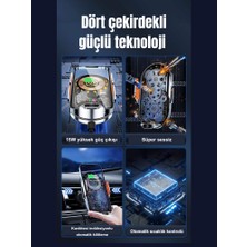 Bello 15w Kablosuz Şarjlı İndüksiyonlu 360 Döner Manyetik Sensörlü Araç Telefon Tutucu C13