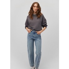 Mavi Bisiklet Yaka Antrasit Basic Sweatshirt 1611770-86560