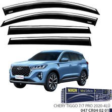 Chery Tiggo 7 Pro Niken Kromlu Cam Rüzgarlığı 4lü 2020 ve Üstü