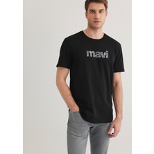 Mavi Mavi Logo Baskılı Siyah Tişört 0611039-900