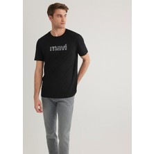 Mavi Mavi Logo Baskılı Siyah Tişört 0611039-900