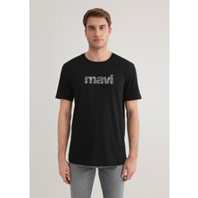 Mavi Mavi Logo Baskılı Siyah Tişört 0611039-900