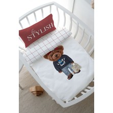 Tuğba Kuğu Anne Yanı Beşik Nevresim Takımı (60X100) - Pure Baby Serisi - Sportmen Ayıcık