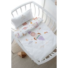 Tuğba Kuğu Anne Yanı Beşik Nevresim Takımı (60X100) - Iconic Serisi - Vintage Uzay