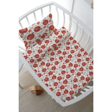 Tuğba Kuğu Anne Yanı Beşik Nevresim Takımı (60X100) - Iconic Serisi - Red Apples