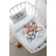 Tuğba Kuğu Park Yatak Nevresim Takımı (80 x 120) - Pure Baby Serisi - Uçan Ayı