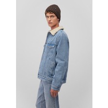 Mavi Zander Classic Denim Suni Kürklü Açık Mavi Jean Ceket 0111214-88554