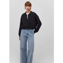 Mavi Düğmeli Siyah SWEATSHIRT1S10144-900