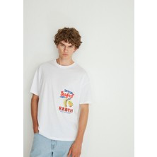 Sırt Baskılı Beyaz Tişört 0612249-620