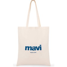 Mavi Mavi Logolu Çevre Dostu Geri Dönüştürülebilir Bez Çanta PO393918