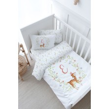 Tuğba Kuğu Bebek Boy Nevresim Takımı (100X150) - Little Deer Series - E Harfi