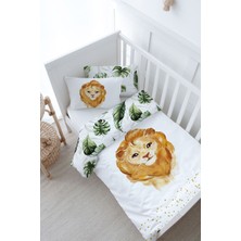 Tuğba Kuğu Bebek Boy Nevresim Takımı (100X150) - For Baby Serisi - Suluboya Aslan