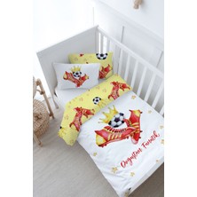 Tuğba Kuğu Bebek Boy Nevresim Takımı (100X150) - For Baby Serisi - Sarı - Kırmızı