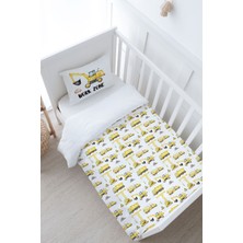 Tuğba Kuğu Bebek Boy Nevresim Takımı (100X150) - Iconic Serisi - Iş Makinaları