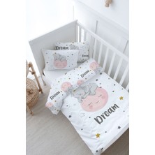 Tuğba Kuğu Bebek Boy Nevresim Takımı (100X150) - For Baby Serisi - Ayda Uyuyan Fil