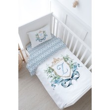 Tuğba Kuğu Bebek Boy Nevresim Takımı (100X150) - Blue Royal Series - Z Harfi