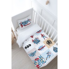 Tuğba Kuğu Bebek Boy Nevresim Takımı (100X150) - Cartoon Serisi - Super Heroes Patchwork