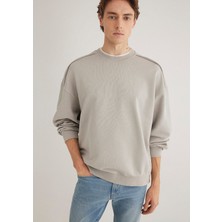 Mavi Dikiş Detaylı Gri Basic Sweatshirt 0S10314-82577
