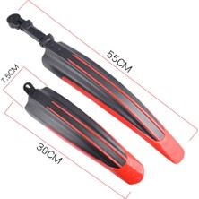 Huoxun Shop C Siyah Kırmızı Stil 2 Adet Bisiklet Çamurluk Dağ Yol Bisikleti Çam Koruma Ön Arka Mtb Çam Kalkanı Kanatları Için Bisiklet Aksesuarları (Yurt Dışından)