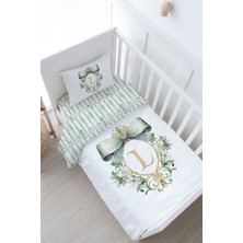 Tuğba Kuğu Bebek Boy Nevresim Takımı (100X150) - Green Royal Series - L Harfi