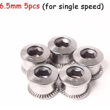 Huoxun Shop C 5pc 6.5 Gümüş Tarzı Bisiklet Zincirliği Ekibi 6.5tb Zincirlik Civata Plakası Diş Plakası Vidaları Çelik Kolu Civataları Bisiklet Parçaları (Yurt Dışından)