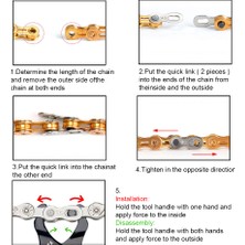 Huoxun Shop C Pense A(Set 3) Stili Mini Bisiklet Zinciri Hızlı Bağlantı Aracı Kanca ile Mtb Yol Çoklu Bağlantı Pense Bisiklet Zinciri Kelepçesi Sihirli Toka Çıkarma Bisiklet Aracı Kiti (Yurt Dışından)
