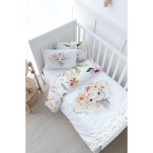 Tuğba Kuğu Bebek Boy Nevresim Takımı (100X150) - For Baby Serisi - Suluboya Fil