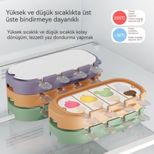 East China Station Sevimli Karikatür Dondurma Kalıbı - Çocuklar Için Dondurma Kalıbı Ev Yapımı Kar Şeridi Silikon Kalıp (Yurt Dışından)