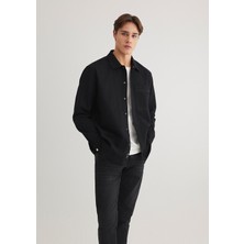 Mavi Cep Detaylı Siyah GÖMLEK0211439-900