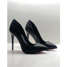 Hayy Shoes Siyah Mat Stiletto Topuklu Ayakkabı