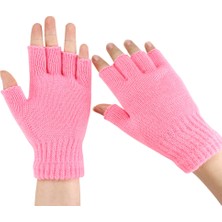 Liangduo Shop Pembe Tarzı Kadın Erkek USB Isıtmalı Eldiven Kış Sıcak Termal Elektrikli Eldiven Parmaksız 5V Şarj Edilebilir Spor Kayak Için Koşu Bisiklet (Yurt Dışından)