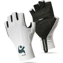 Liangduo Shop 122-MAVI Tarzı L Boyutu Bisiklet Yarım Parmak Eldiven Erkek Kaymaz Bisiklet Eldiveni Yaz Nefes Buz Ipek Serin Mtb Yol Bisikleti Spor Kısa Eldiven (Yurt Dışından)