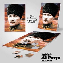 Asil Hobi Kalpaklı Atatürk Portre Yapboz- Ayak Destekli Çerçeveli 42 Parça Puzzle