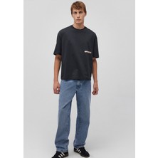 Mavi Baskılı Siyah T-Shirt 0612436-71379