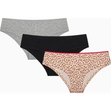 Poppy Garden 3lü Hipster Çok Renkli Külot