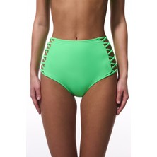Yeşil High Fashion Yüksek Bel Bikini Altı