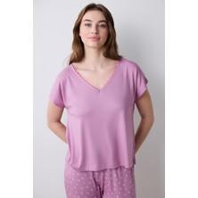 Alia Soft Pantolon Lila Pijama Takımı