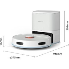 Philips Homerun 2000 Serisi XU2100/20 Beyaz Çöp Istasyonlu Akıllı Robot Süpürge