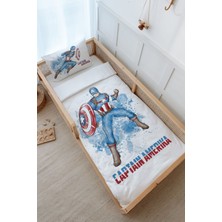 Tuğba Kuğu Montessori Nevresim Takımı (100 x 200) - Cartoon Serisi - Captain America