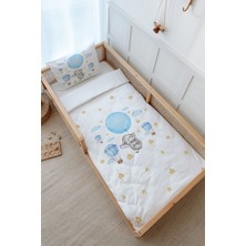 Tuğba Kuğu Montessori Nevresim Takımı (100 x 200) - For Baby Serisi - Mavi Büyük Balonlu Fil