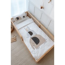 Tuğba Kuğu Montessori Nevresim Takımı (100 x 200) - Pure Baby Serisi - Filler ve Evler